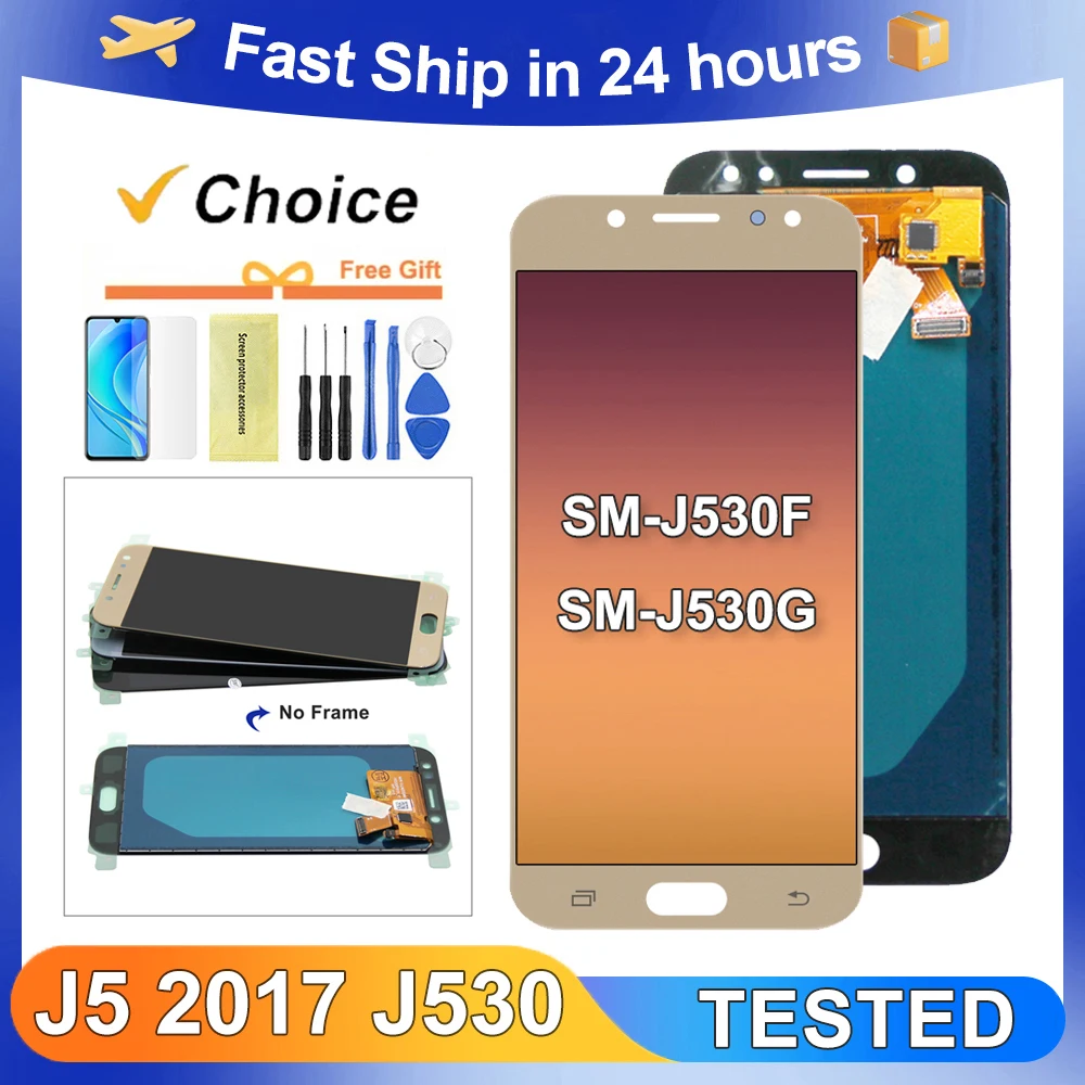 J5 2017 5.2 ''testado para samsung para j5 pro j530 j530f j530g j530s display lcd tela de toque digitador assembléia substituição