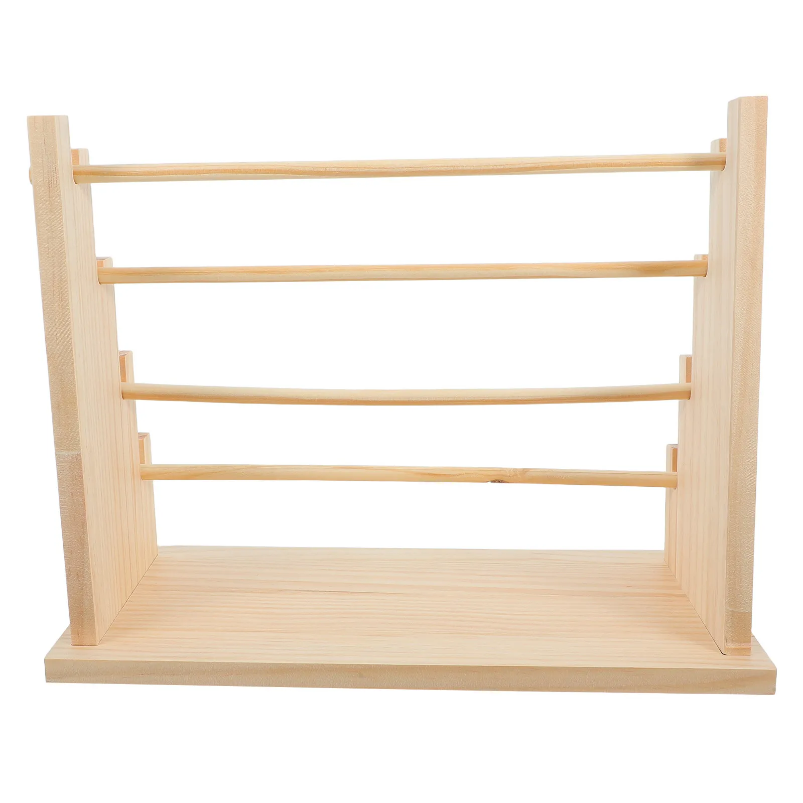 

1Set Wood Bracelet Display Stand Tiered Jewelry Holder Layered Organizer for Vanity Table Retail Store Multi-Layered Wooden