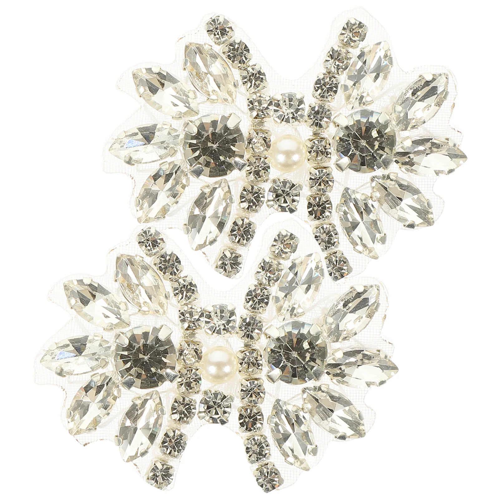 

2pcs Rhinestone Butterfly Bow Back Patches Decorative Multifunction Sewing Garment Repair Diy Applique For Clothes Hats Shoes