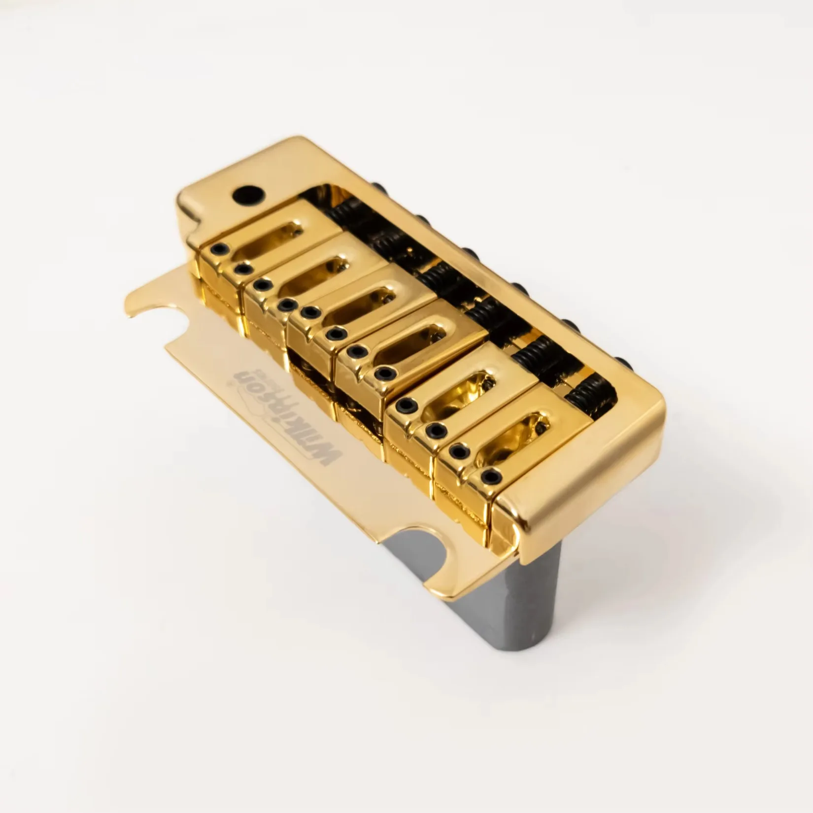 Wilkinson WOV08 Guitar Bridge 2-Point Double Tremolo System Bridge for Electric Guitar Replacement Parts Chrome Black Gold view 3
