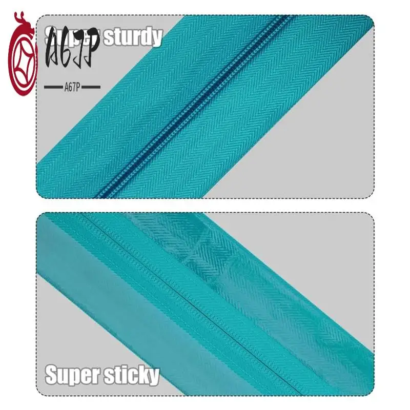 A67P-2-Pack Peel Stick Zipper Doors,7 Inch X 3 Inch Double-Sided Self-Adhesive Zippers For Dust Barriers