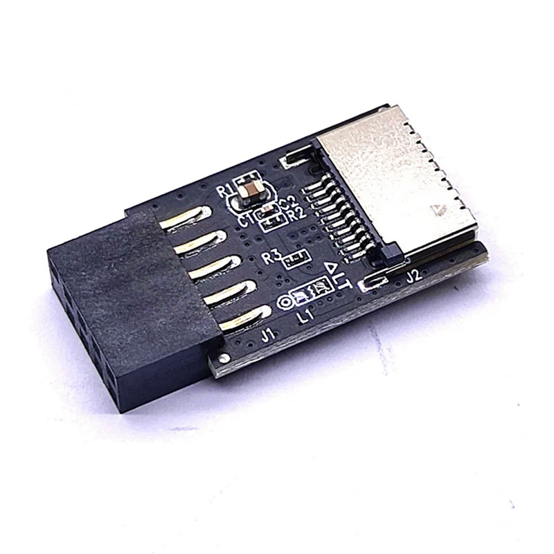2x Płytka główna USB2.0 9Pin do TYPE-C A-KEY Przednia Złącze Konwerter USB3.2 TYPE-E Interfejs Header Adapter