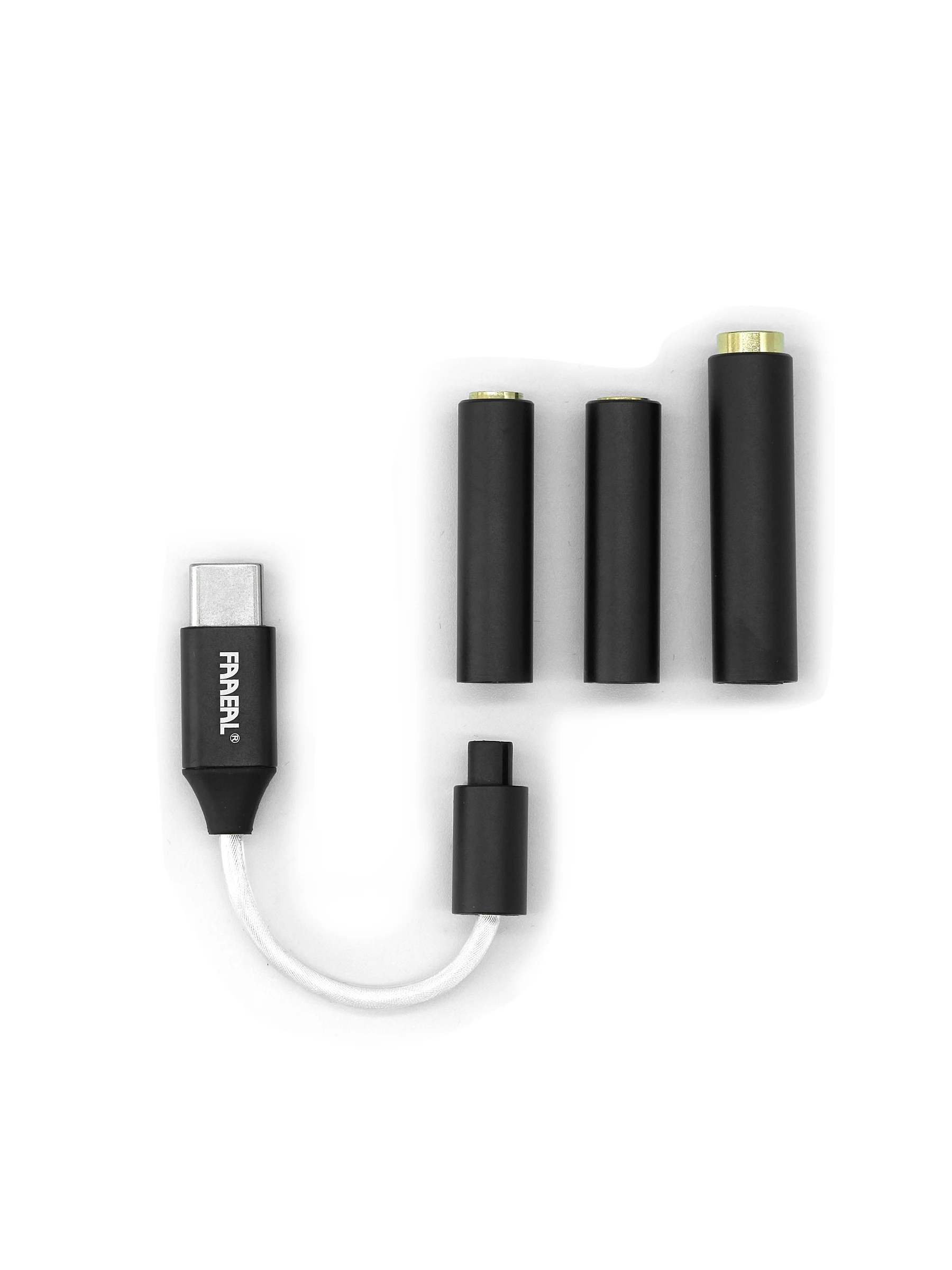 FAAEAL 3 In 1 Replaceable Plug DAC Cable  Type-C To 2.5/3.5/4.4mm Earphone Earbuds Amplifier DAC Dongle Audio Decoder Cable