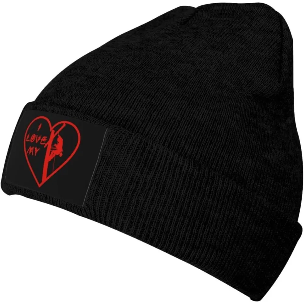 I Love My Lineman Electrician Heart Beanie Hat Knit Hat Cap Warmth for Men Women Hat