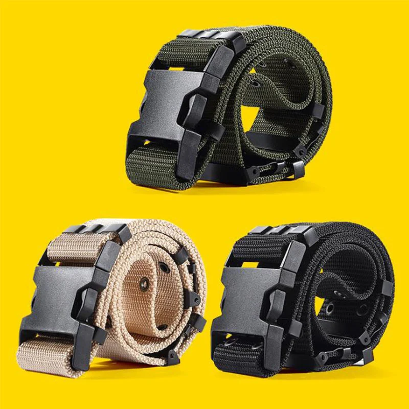 

Men Outdoor Military Tactical Nylon Belts Anti-Corrosion Tear Resistance Stop Burning Waist Belt Hunting Training Army