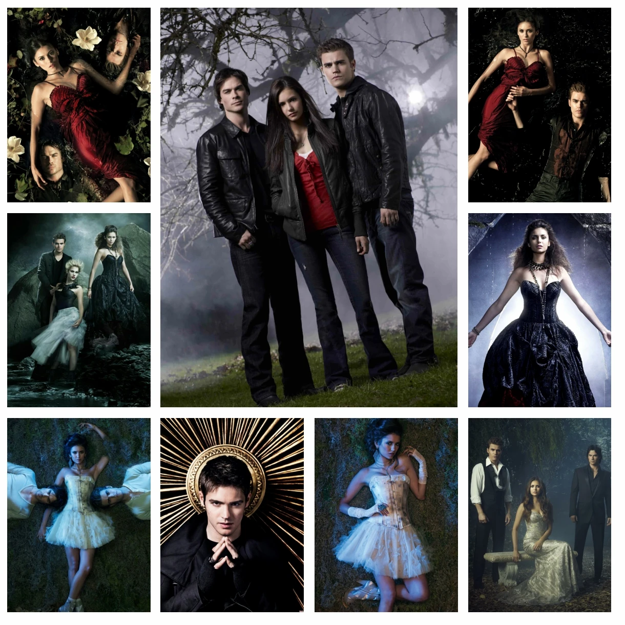 

Дневники вампира, сериал ужасов, полная алмазная живопись, Дэймон Стефан Елена, вышивка крестиком, картина, мозаика, домашний декор