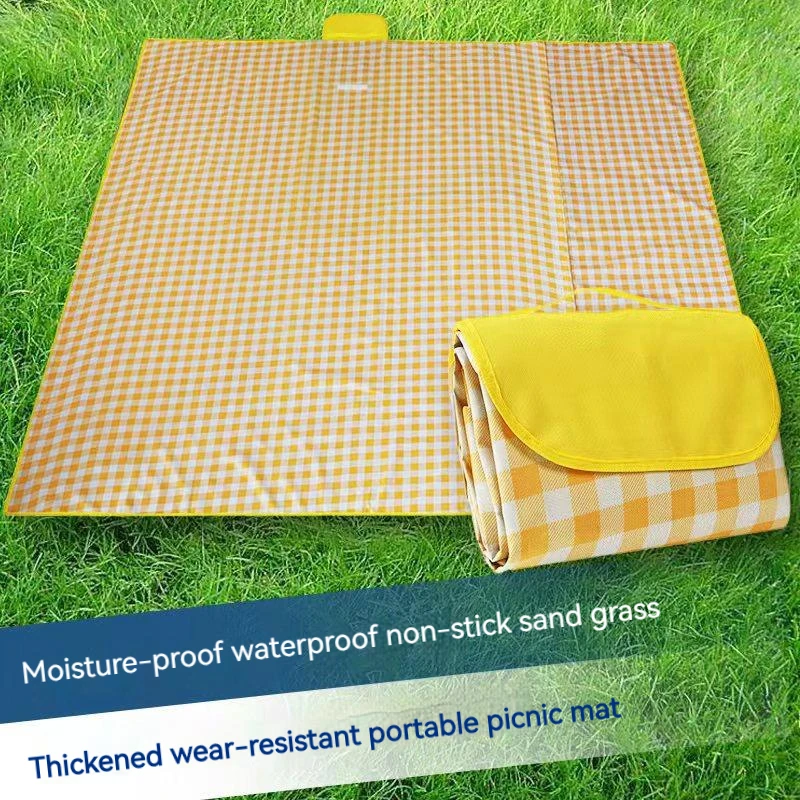 3 Sizes Foldable Blanket Lawn Spring Autumn Outing Camping Mat Portable Thickened Sandbeach Self-Driving Picnic Mattress