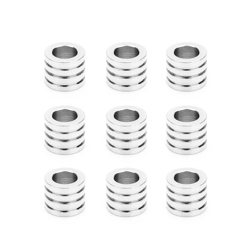 

20 Pcs Stainless Steel Beads Spacer Tube DIY Craft Large Hole 5mm Diameter Jewelry Making Bracelet Necklace Accessories