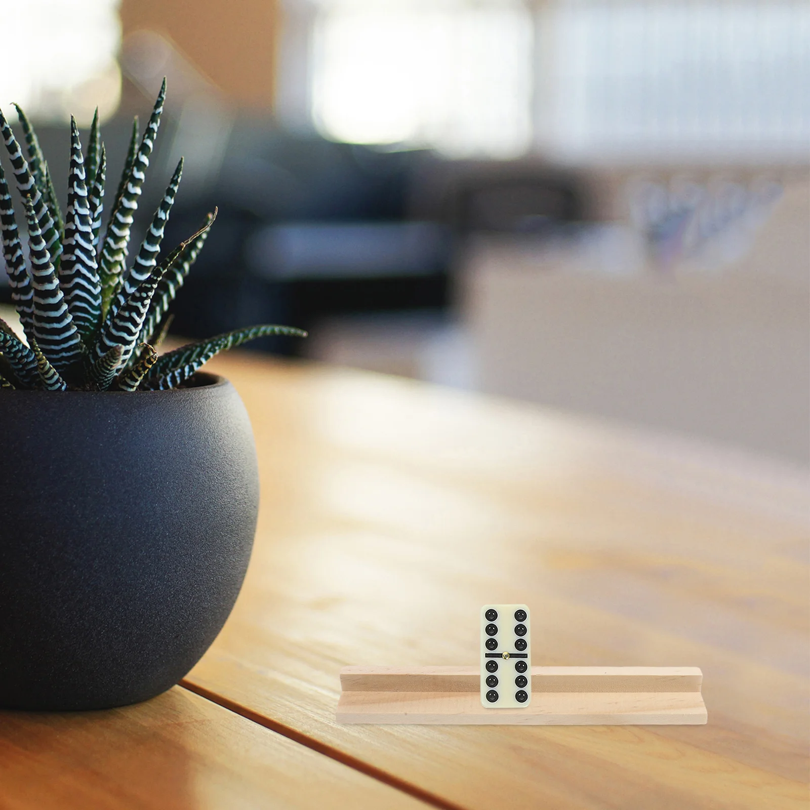 6 قطعة قاعدة الحروف الخشبية الدومينو مجموعة صينية متعددة الوظائف أصحاب البلاط مجلس لعبة قطعة المنظم الدومينو عرض موقف