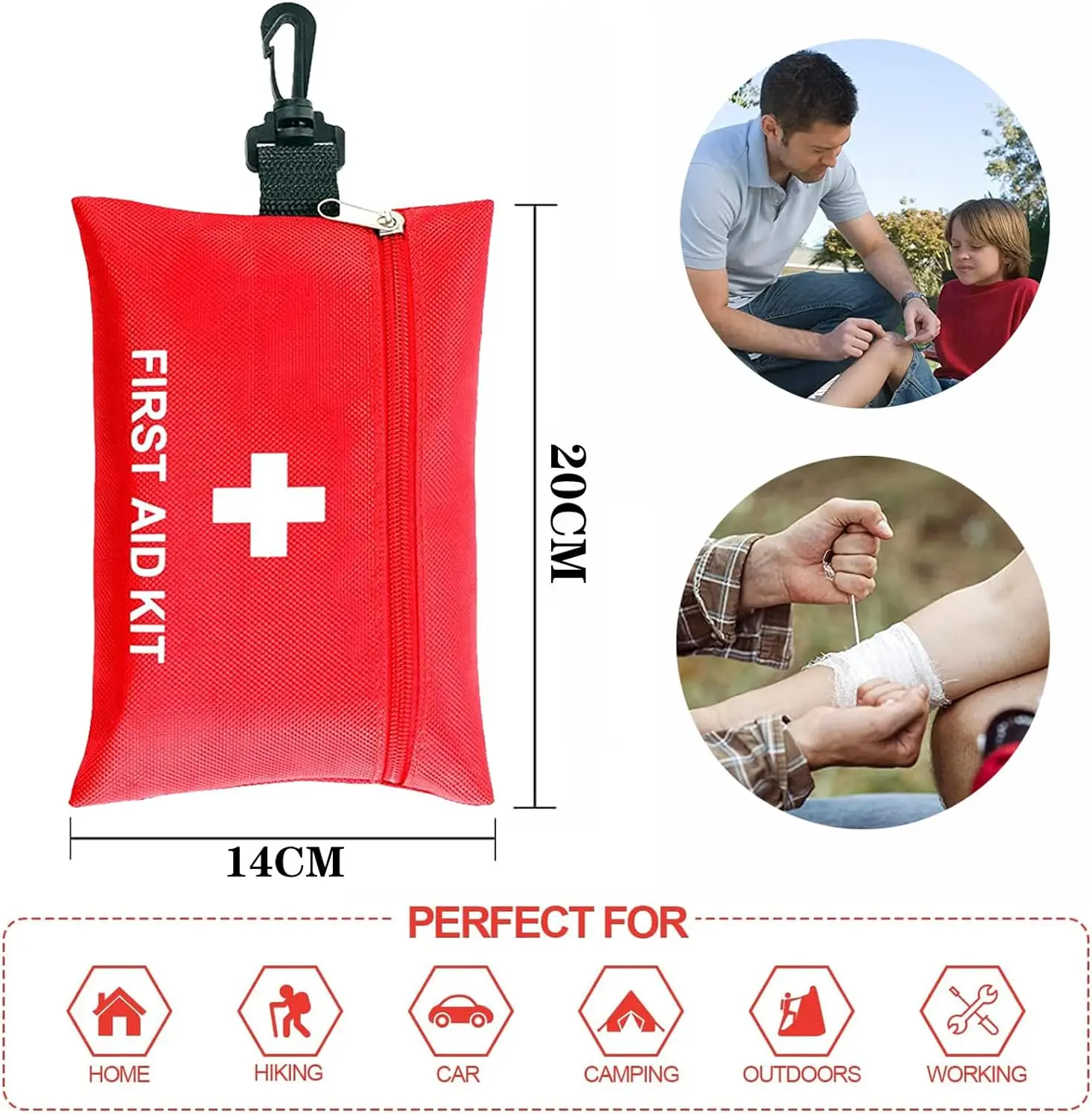 Mini 133pcs Ultimate Portable First Aid Kit - Perfect for Outdoor Enthusiasts and Travelers, Essential for Emergency Situations