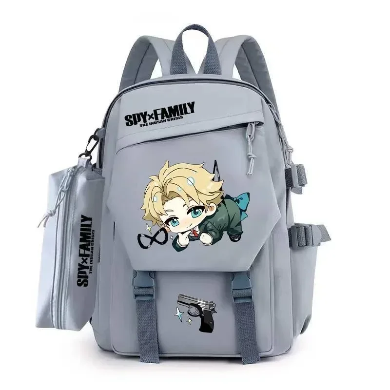 Chibi, 43x30x14 cm, Spy x Family, Borse da scuola per studenti e adolescenti, Zaini anime Mochilas di grande capacità per ragazze e ragazzi, regalo
