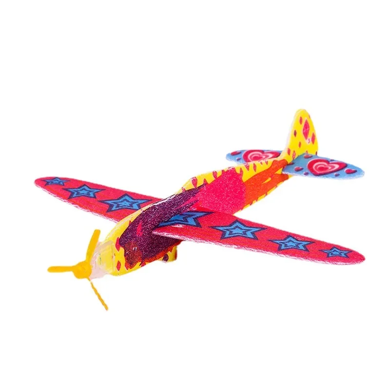 Mini Aircraft Toy Children DIY Hand Throw Flying Glider Plane Foam Airplane Model Party Game Kindergarten Small Toys for Kids