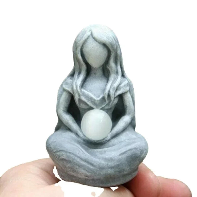 

1PC Moon Goddess Statue Creative Cafe Greek Mythological Figure Resin Sculpture Home Decor Figurines For Interior Decorations