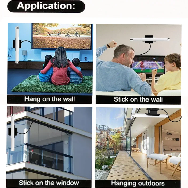 Antena de TV interna Digital VHF UHF IPTV para interiores, amplificador de señal de TV completo HD, receptor portátil DVB T2 TDT, antena Digital para TV