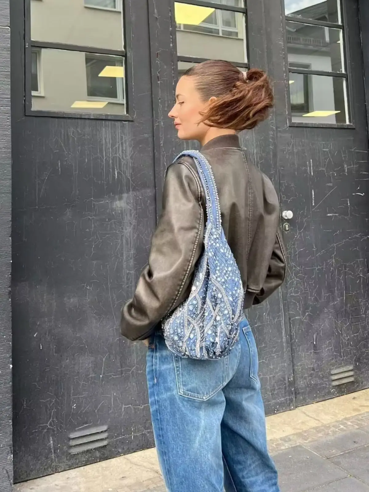 

Bomber Jackets Womens Autumn Rayon French Style Embroidered Beading Daisy Knitted Preppy Layered Feminine Gentle Chic OL