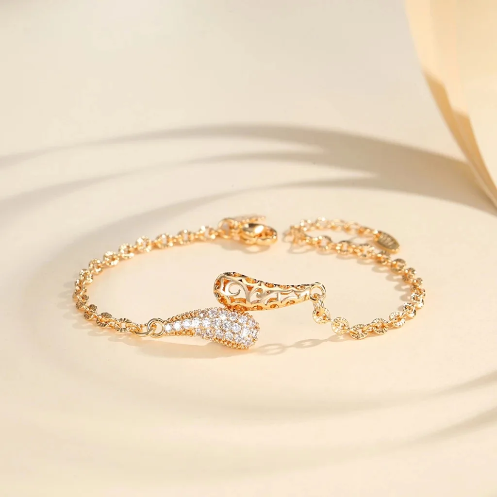 

Fashion Africa Europe Dubai 24K Gold Plated Customized Bracelet for Lovers' Wedding Party Jewelry DD10822