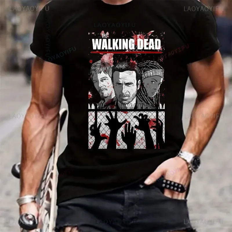 Summer The Walking Dead Unisex T-Shirts TV Movie Fashion Negan Lucille I Am Negan Graphic Tees 90s Harajuku O-neck Man T Shirts