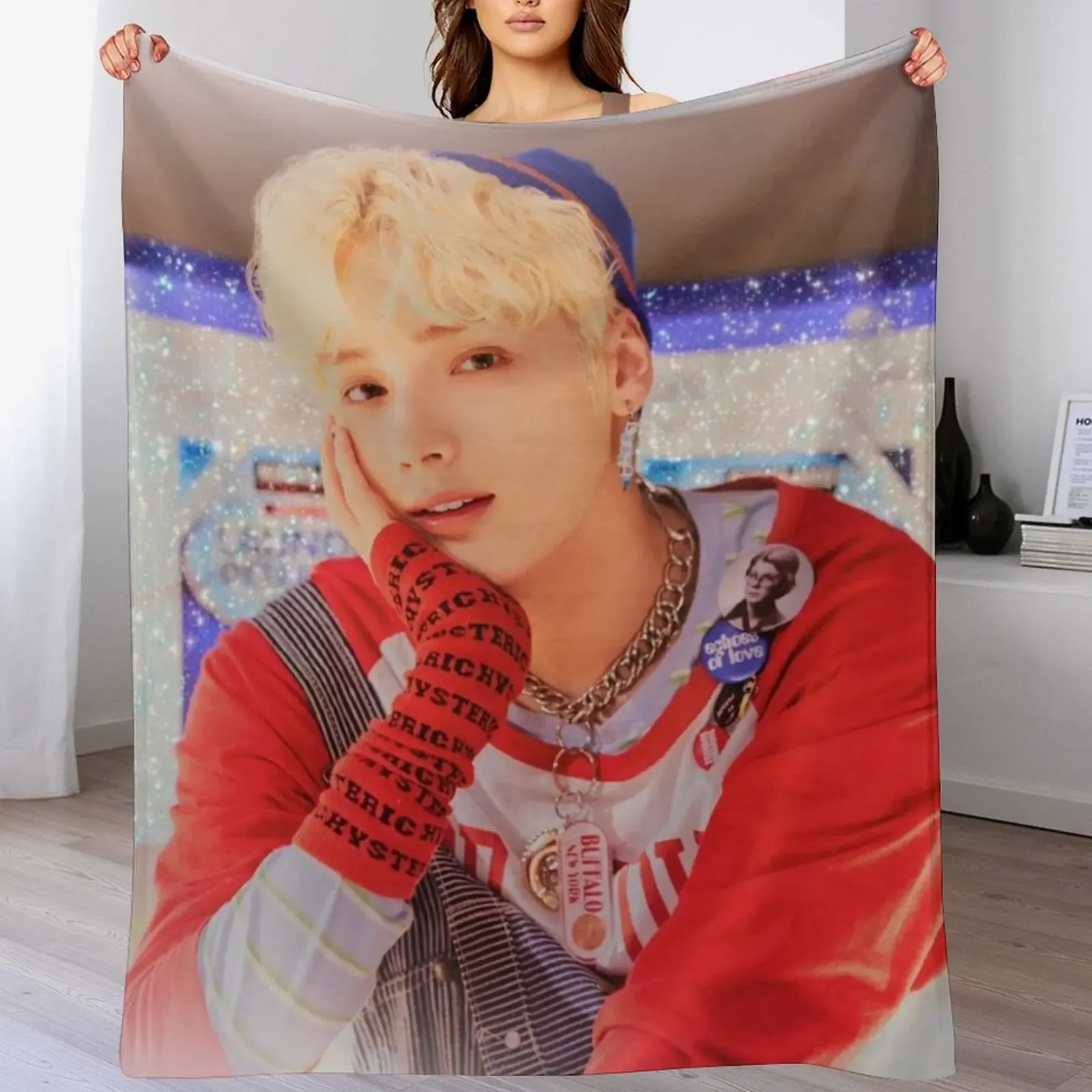 

huening kai Throw Blanket For Decorative Sofa Nap for sofa Multi-Purpose Blankets