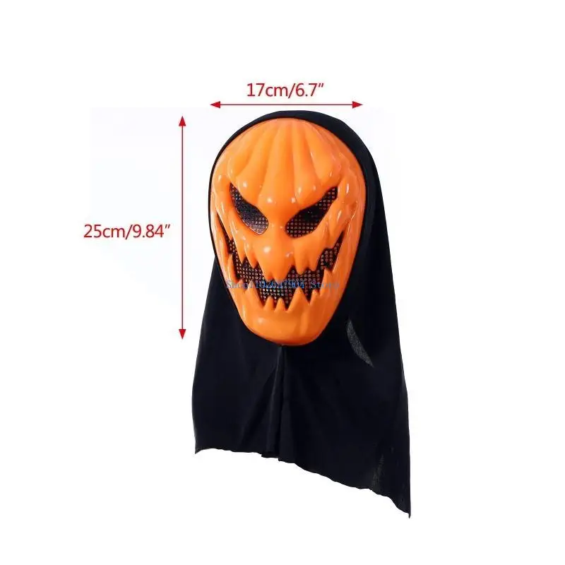 N7YF Zucca Malvagia Spaventosa per Maschera Mostro Horror Halloween Maschera da Festa Costo