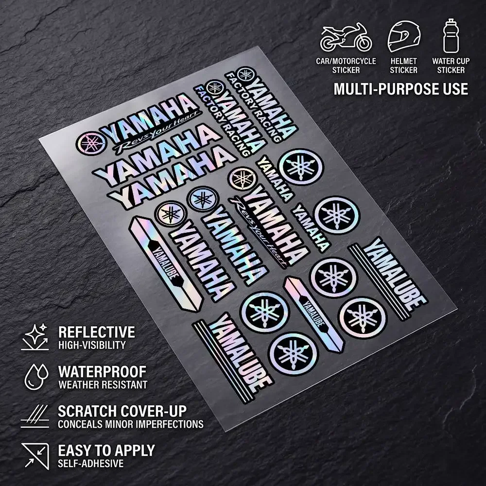 LASER STICEKR FOR YAHAMA High Visibility Reflective Waterproof Decal Scratch Hide Sticker Fit Car Motorcycle Helmet Refrigerator