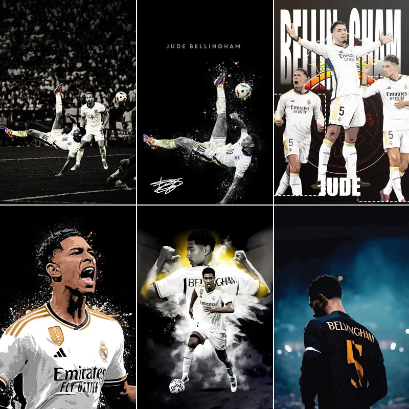 Jude Belling ham Fußball Sportspieler Poster Metall Zeichen Wand dekoration Club Garage Küche Zimmer Dekor benutzer definierte Zinn Vintage Wohnkultur