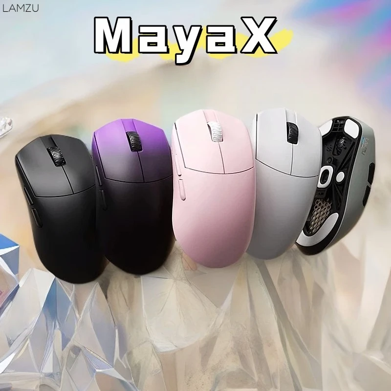 

Беспроводная мышь LAMZU Maya X 2,4 ГГц Paw3950, 8k возврат, трехрежимная игровая мышь на заказ, эргономичная компьютерная мышь с разрешением 26000 точек на дюйм, Windows