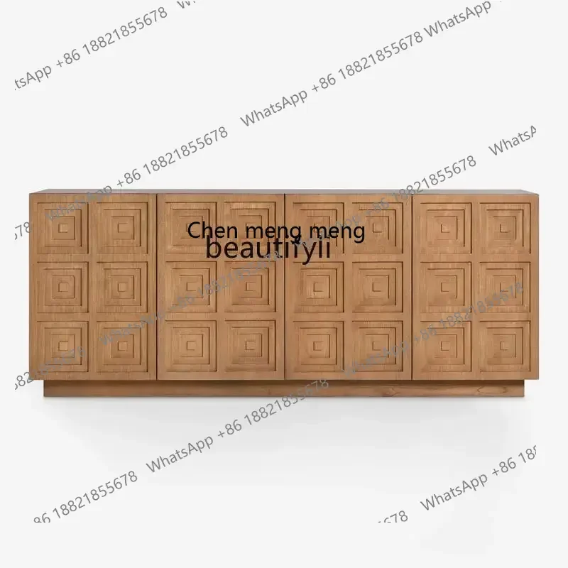 

E153 French Retro Style Sideboard Small Apartment Home TV Cabinet Designer Villa Storage Vintage Decorative Cabinet