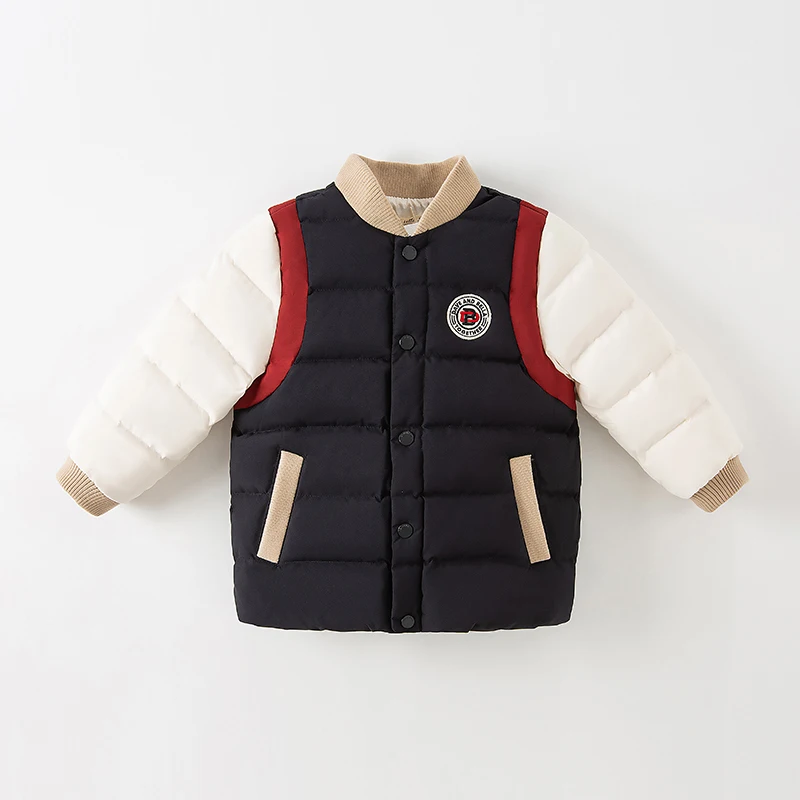 Dave Bella Children's Jacket Fashion Design White Duck Down Jacket for Girls Boys Autumn Winter Patchwork Down Coat DB4222883