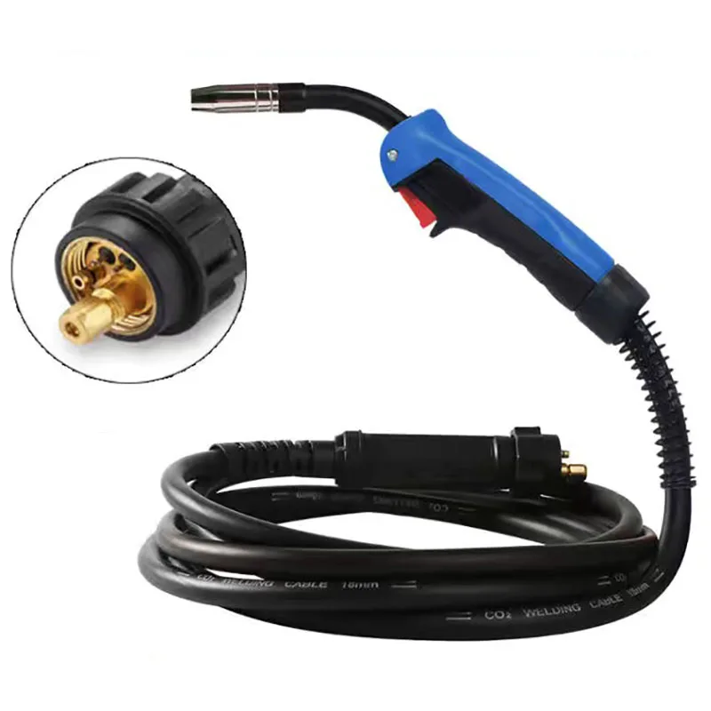 15AK MIG Welding Torch 3m 10ft Air Cooled Euro Connector MAG Welder Gun for 180A Welding Machine - 10ft Length