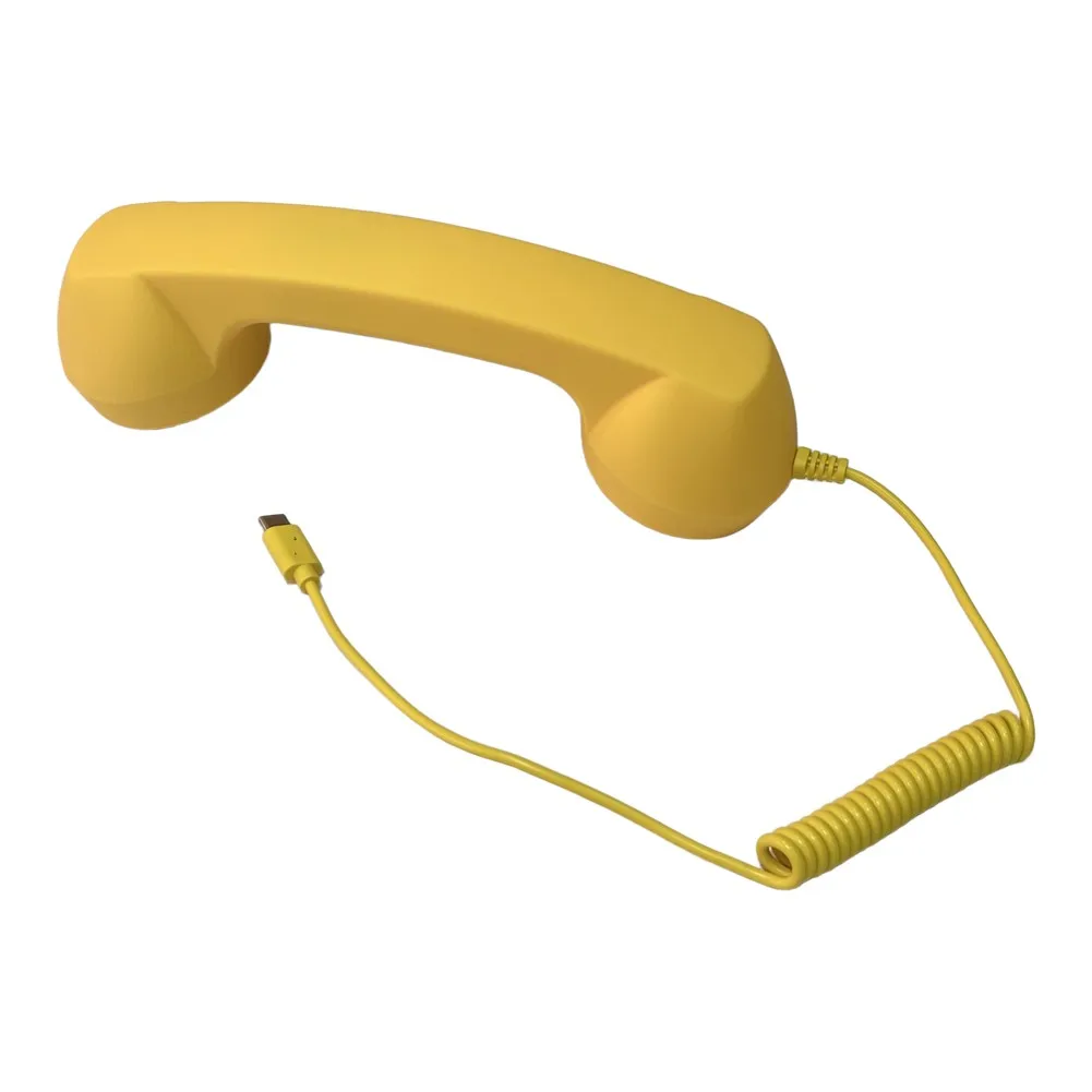 Wired Retro Style Telephone Handset With Interface For Cell Phone Meetings Clear Audio Ergonomic Handle Tool