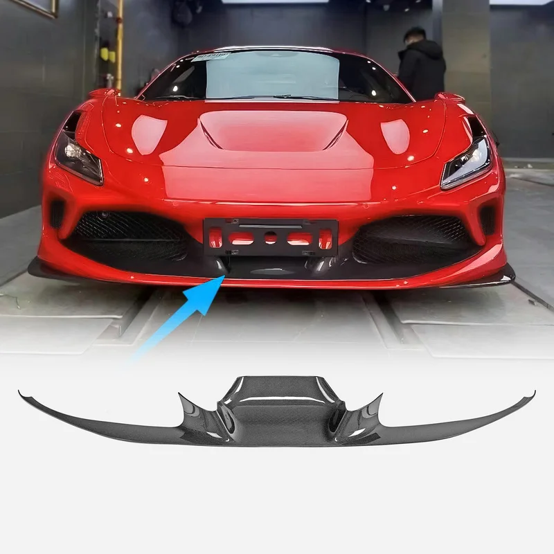 

For Ferrari F8 OEM style front splitter cover Front Lower Trim Bumper Lip Cover