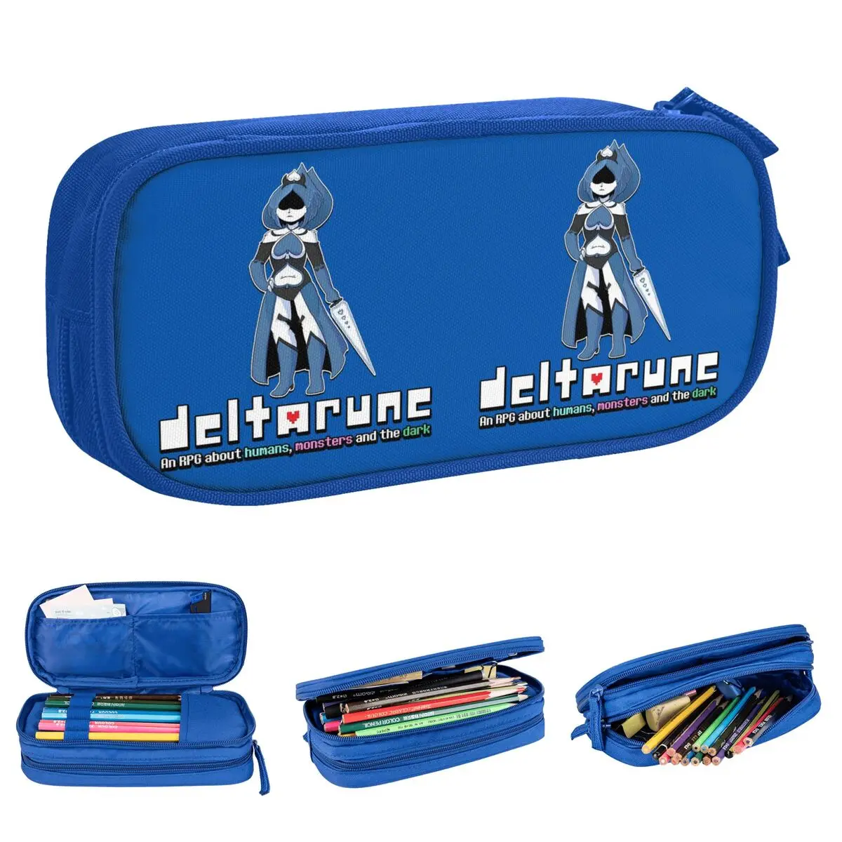 

Fun Deltarune Pencil Case Pencil Box Pen Holder for Student Big Capacity Bags Students School Cosmetic Stationery