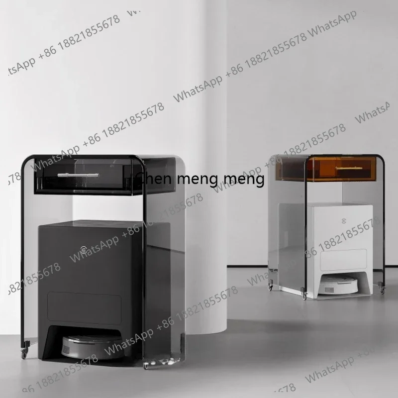R Acrylic shelf, mobile sofa, floor storage cabinet, trolley