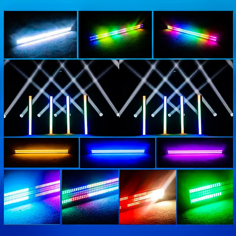 4PCS 200W 720LED Segment Single Point Control Light Wall Washer Stage Lighting Bar RGB Beam Bar KTV Disco Party LED WashLighting