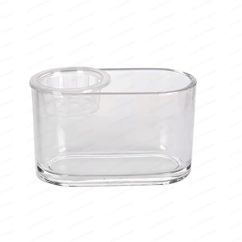 

Simple Desktop Transparent Glass Fish Tank Hydroponics Oval Flower Pot Water Plant Container Creativity