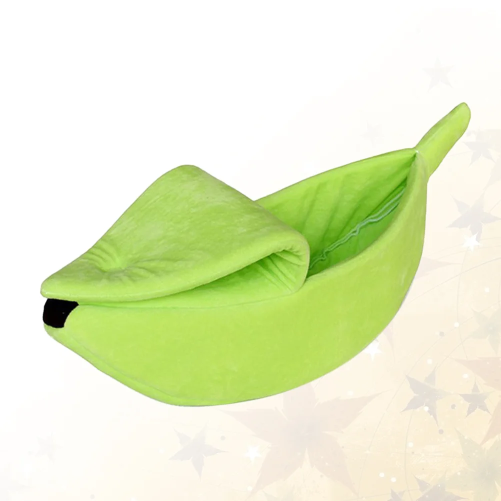 

Pet Nest Banana Shape Soft Dog Nest Bed For Couch Floor Car Travel Green Large Size Pet Bed