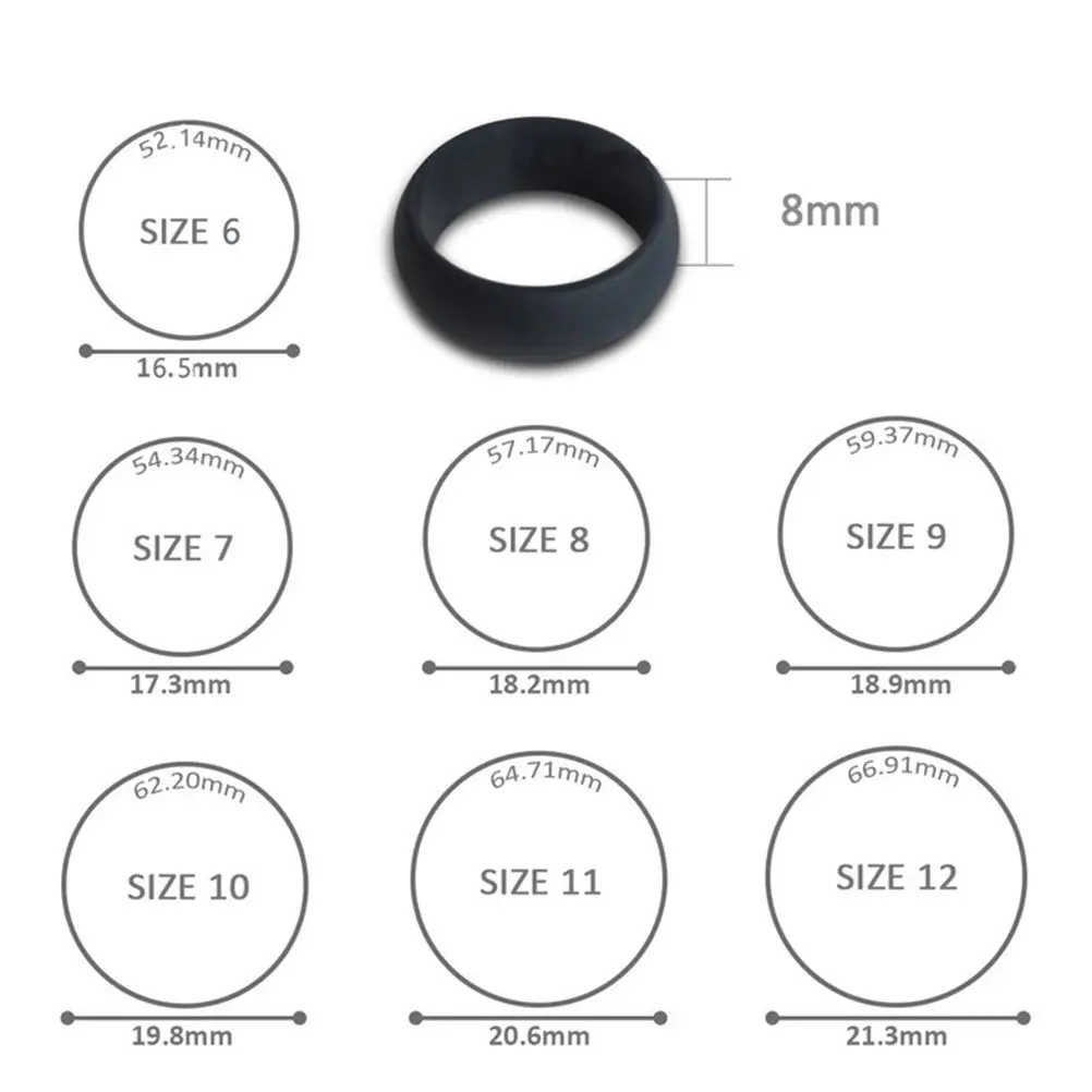 10Pcs Silicone Rings Unisex Wedding Ring 8Mm Mixed Rainbow Candy Colors Alternative Metal Band Workout Swimming Manual Labor