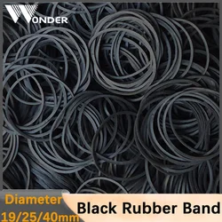 Black Elastic Rubber Band Stretchable Sturdy Rubber Ring for Office Supplies School Home