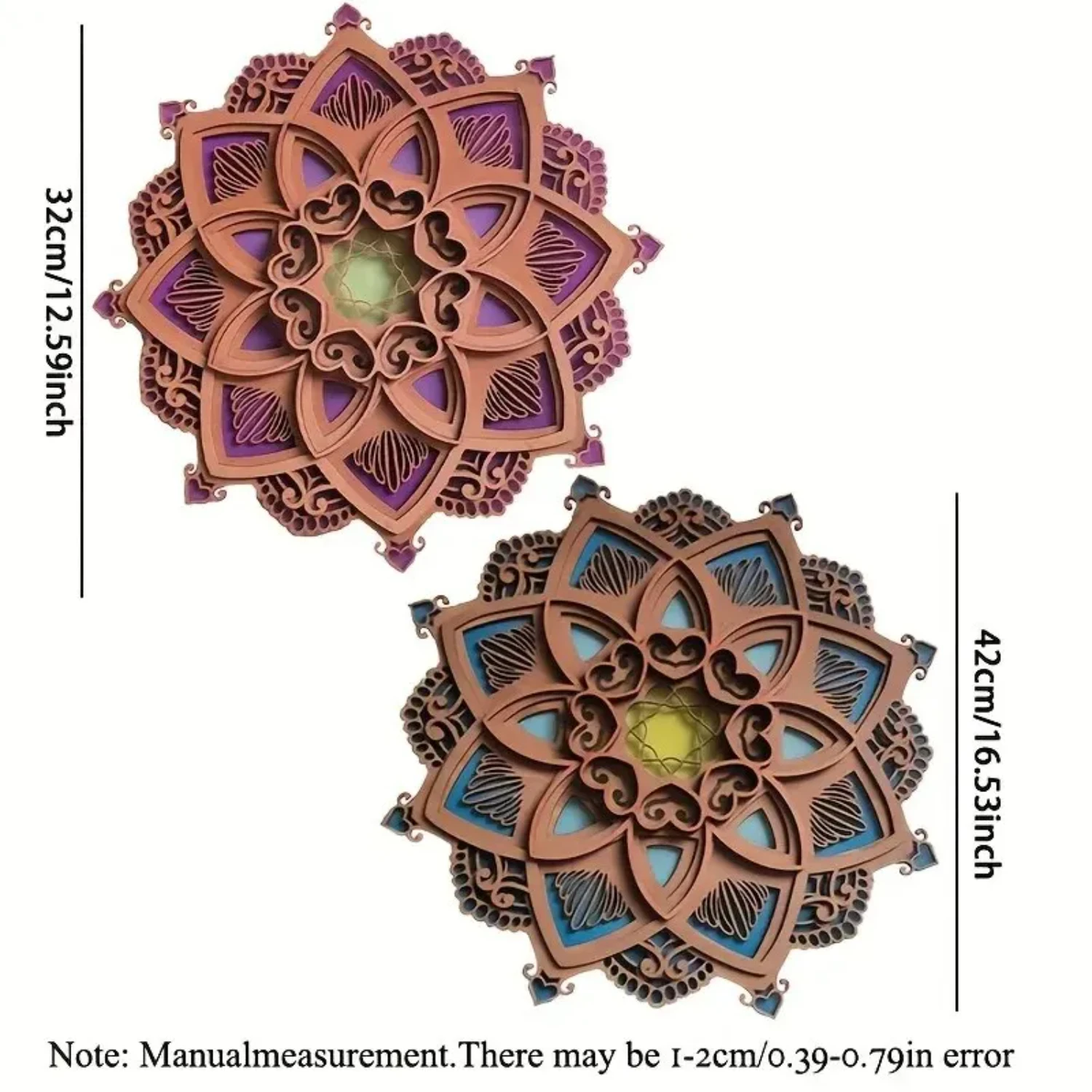 Mandala ioga quarto levou luz noturna, luz atmosfera criativa, forma de lótus, novo