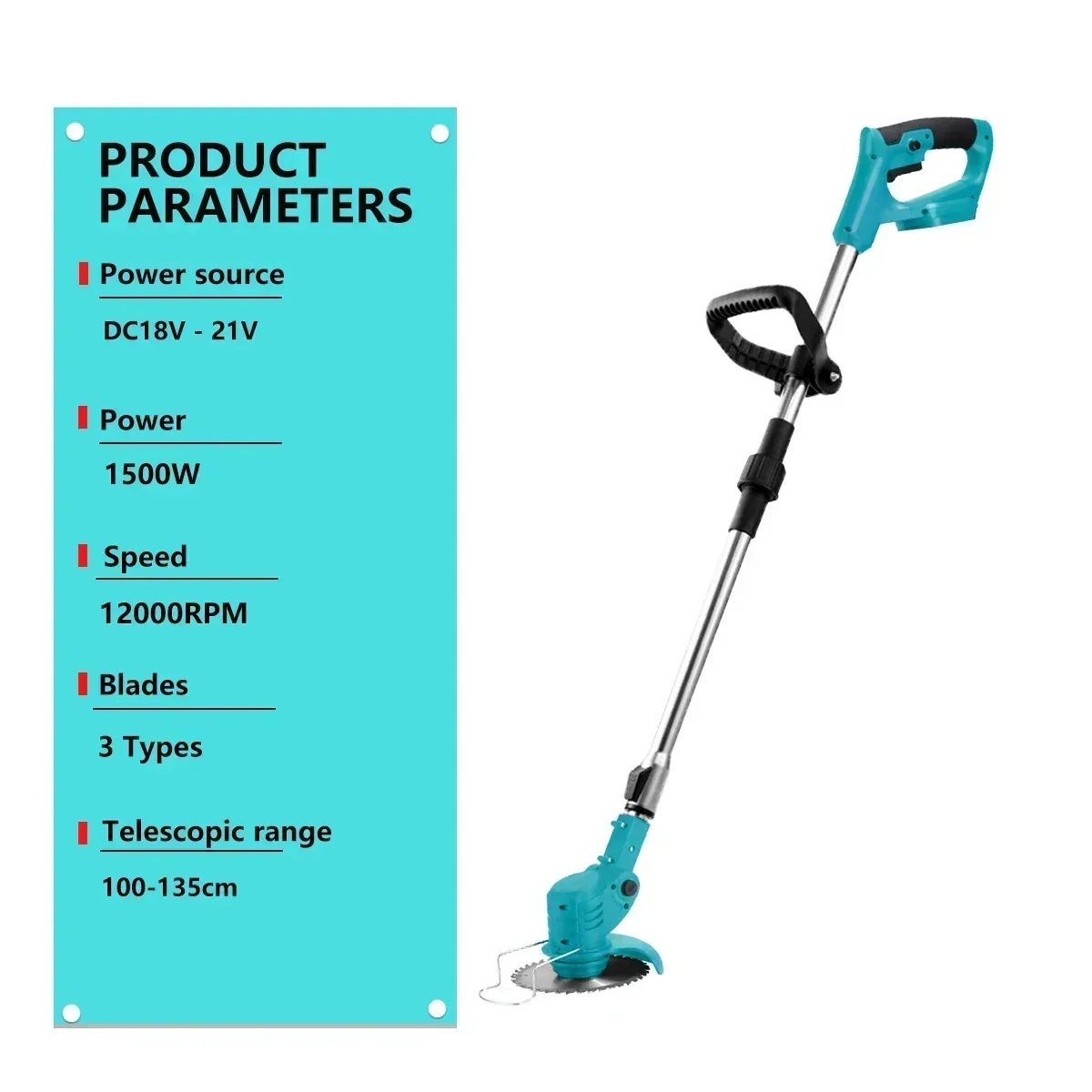 Electric Lawn Mower Handheld Foldable For Makita 18V Battery Cordless Garden Grass Trimmer Length Adjustable.For Makita 18V