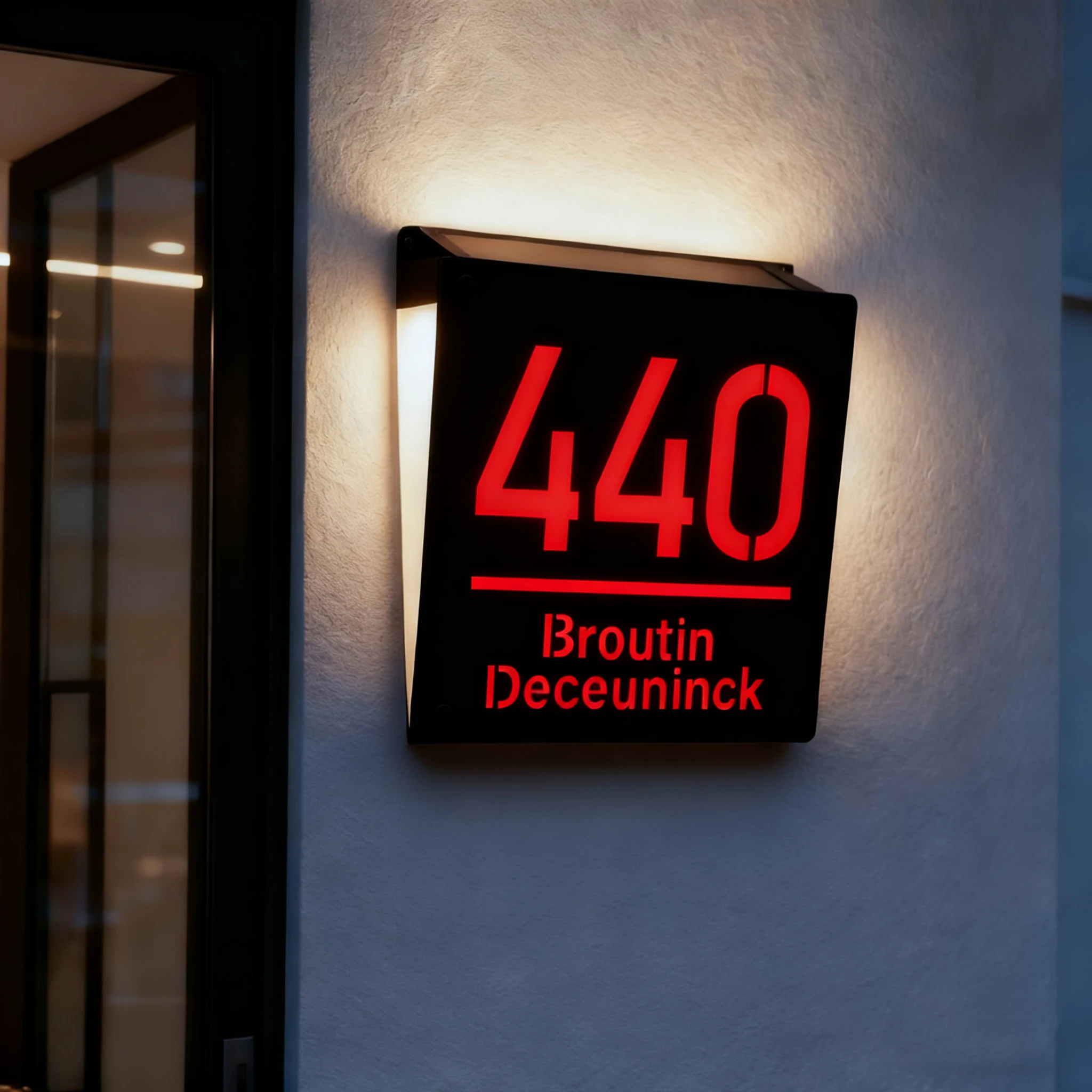 Gepersonaliseerde huisnummerbordje  buiten automatisch Huisnummer led verlichting solar plaquette eenvoudig te installeren aangepaste deurbord zonne-LED adresbord 3D CUT huisnummer zonneenergie