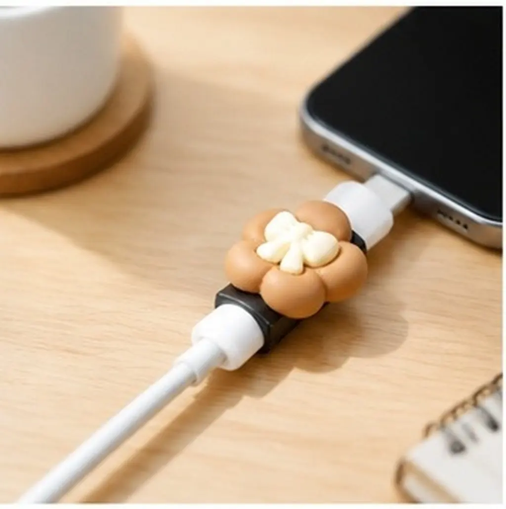 8Pcs Cartoon Data Cable Protective Cover Cute Cable Protector for USB Charger Line Extends Lifespan Bright Decorative Charging