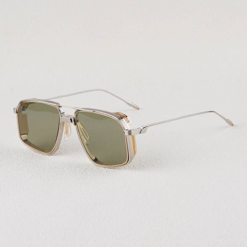 

JMM JAGGER Square Alloy Sunglasses 10 anniversary Men and Women Handmade in Japan High Quality Brand Designer Optical Eyeglasses