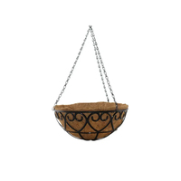 Creative Hanging Round  Hanging Flowerpot Iron Chain Planters Basket Green Plant Chlorophytum  Decoration Ikebana Groot Rattan