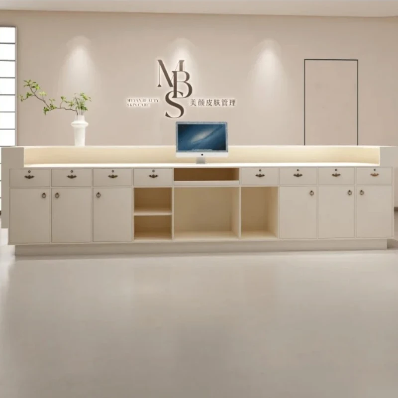 Aesthetic Design Creative Office Motion Economic Computer Reception Desks Counter Simple Customer Recepcao Trendy Furniture