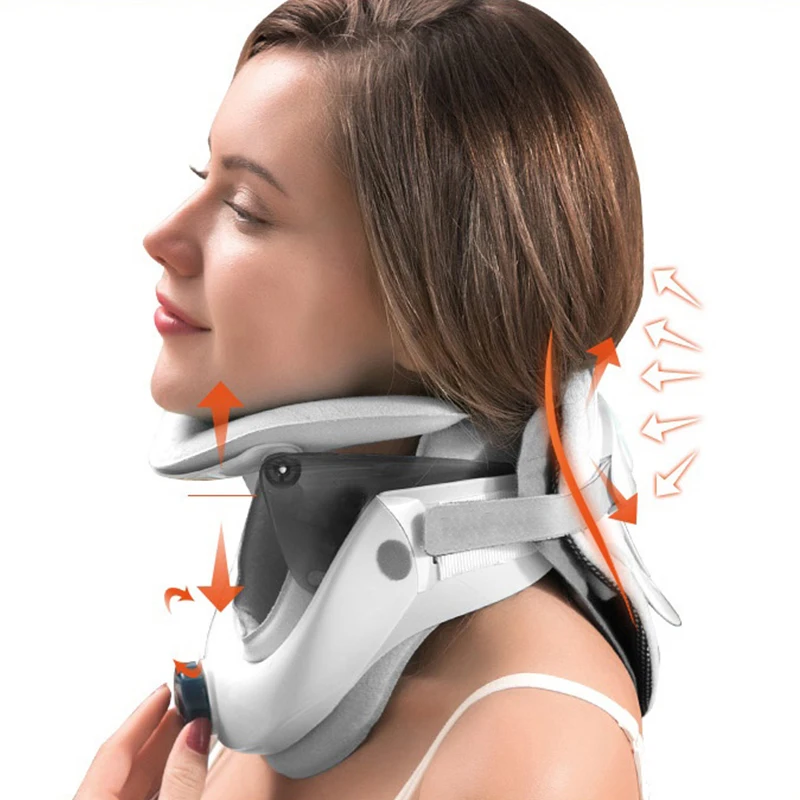 Adjustable Neck Brace for Posture Correction, Cervical Neck Traction Device for Neck Pain and Support, Neck Stretcher