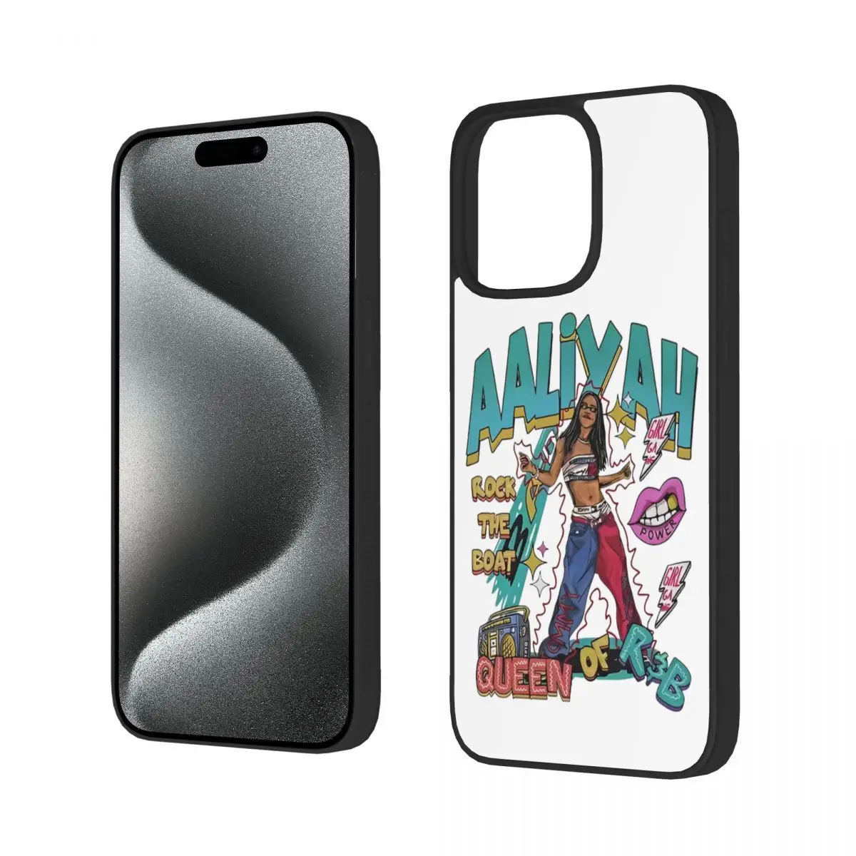 아이폰 15 프로 맥스 소프트 TPU 폰 커버용 유머 Aaliyah Muisc 폰 케이스