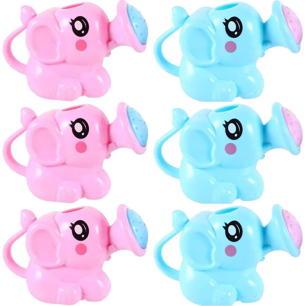 6 pièces dessin animé bébé éléphant douche bain jouet enfant en bas âge arrosoir Abs jouets