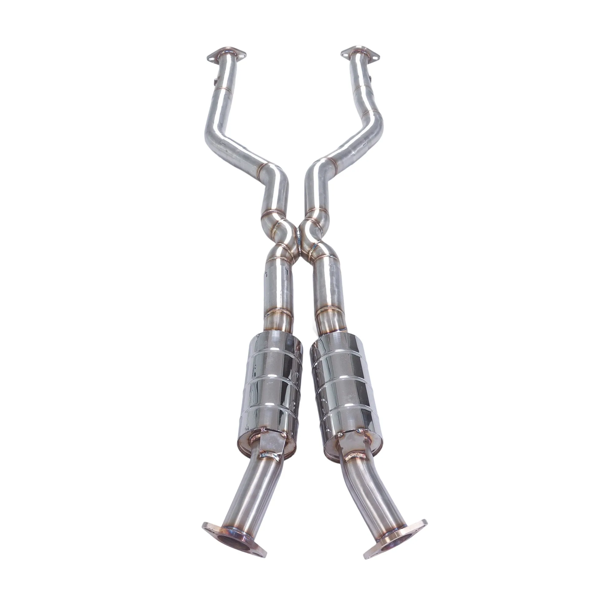 

Подходит для выхлопных труб Lexus IS500 5.0L из нержавеющей стали, производительности. Средние трубы равной длины, с двойным резонатором.