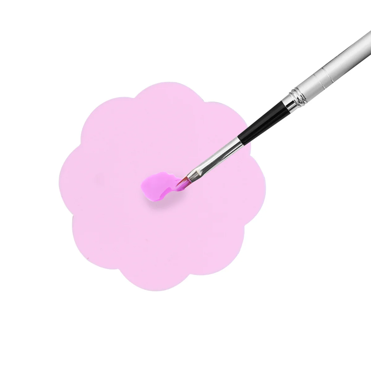 

3 Bags Professional Nail Art Silicone Palettes Pink Stylish Design Durable Easy Clean Portable Home Outdoor Use